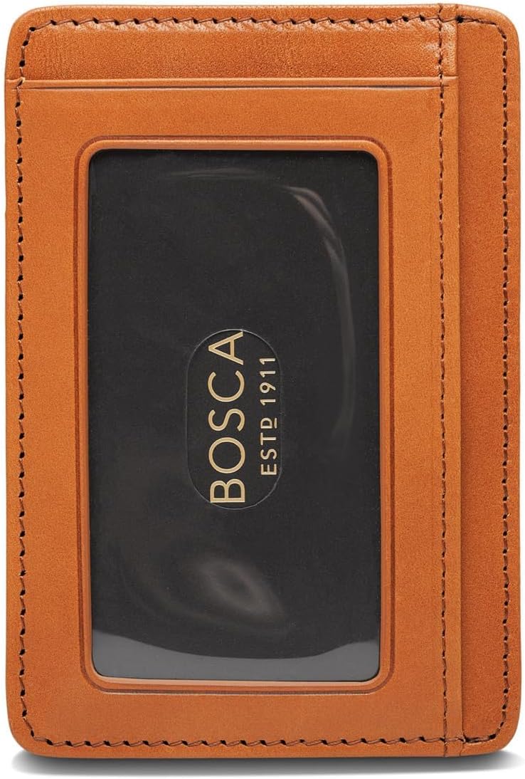 Bosca Unisex Old Leather - Airtag Seven-Pocket ID Card Case - Image 3